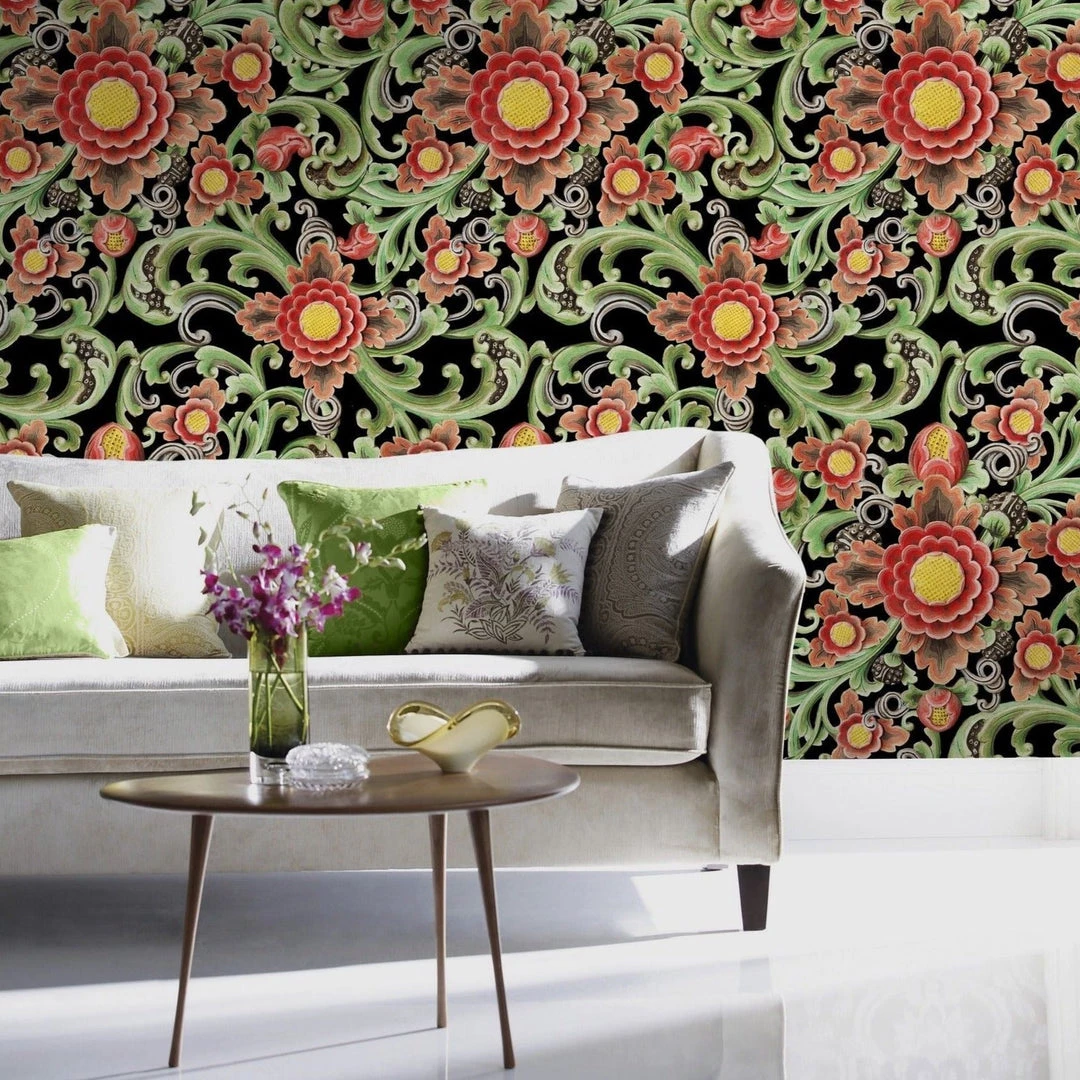 Mind The Gap Floral Painting Dark Wallpaper 6 Mind The Gap Floral Painting Dark Wallpaper