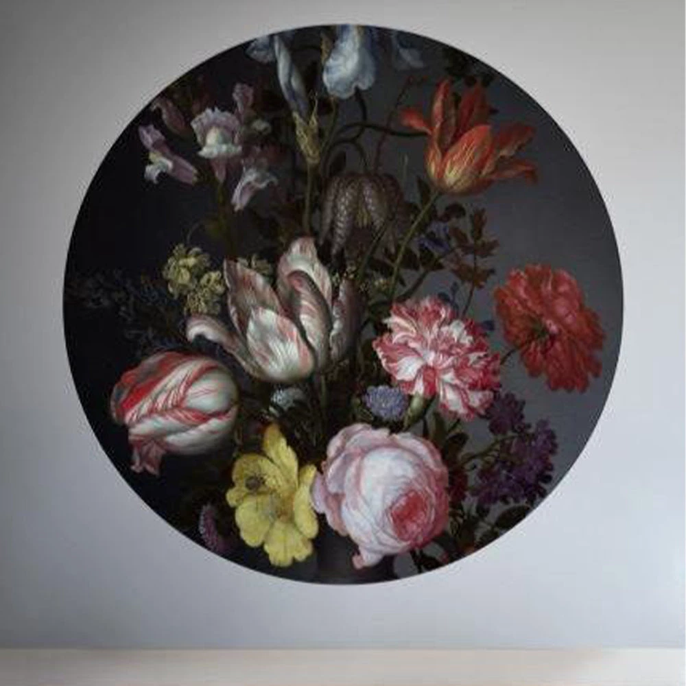 BN Wallpaper Circles Flowers In A Vase Rose & Thorn 3 BN Wallpaper Circles Flowers In A Vase Rose & Thorn