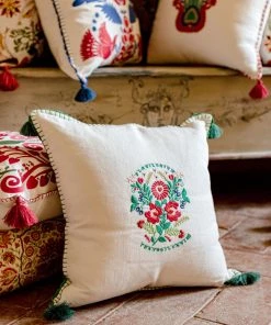 Mind The Gap Folk Couture Transsilvaniae Florilegium Embroidered Cushion