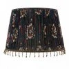 Mind The Gap Folk Couture Pleated Cone Lampshades - Flourish Blue