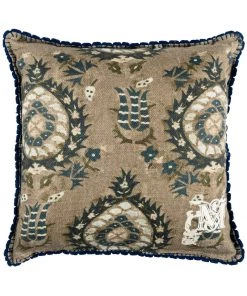 Mind The Gap Folk Couture Flourish Linen Cushion