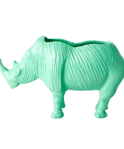 Rice By Rice METAL FLOWER POT - NEON GREEN