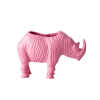 Rice By Rice New RHINO METAL FLOWER POT - SOFT PINK
