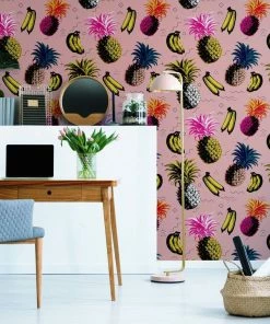 Mind The Gap Flying Objects Pink Wallpaper Wallpaper & Paint