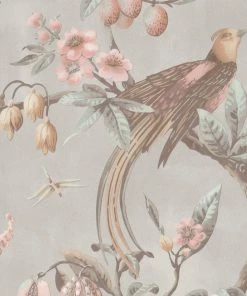 BN Rose & Thorn Fiore Aviary Bird Wallpaper