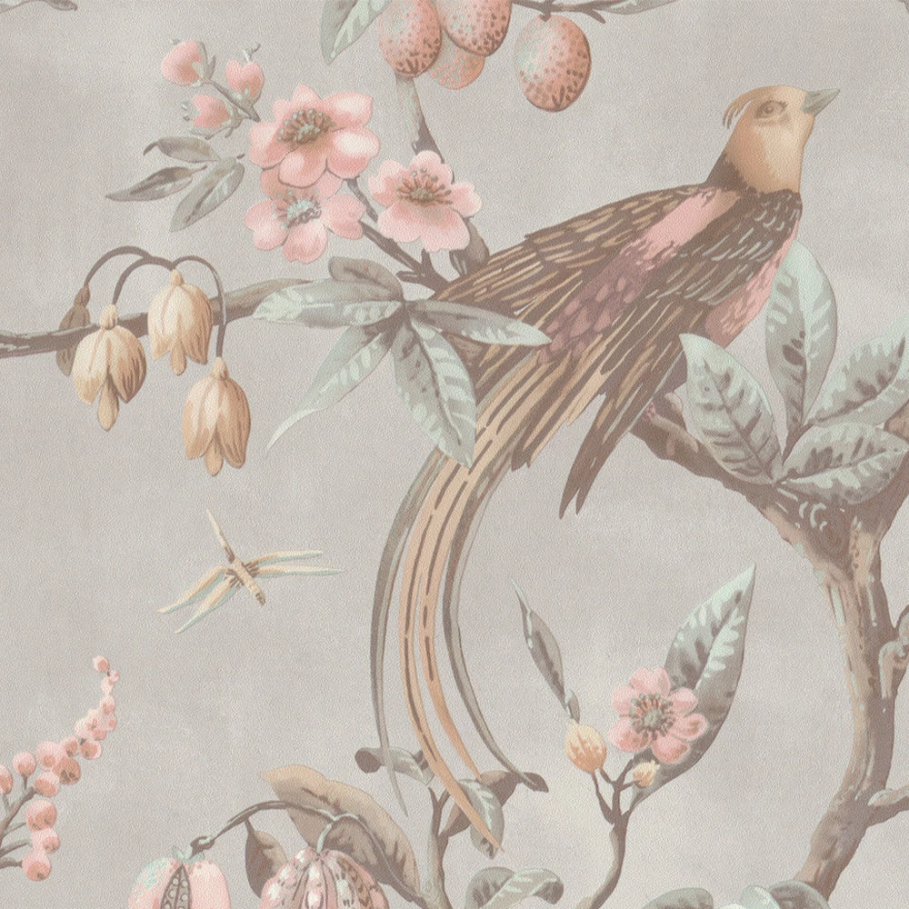 BN Fiore Aviary Bird Wallpaper Dark Rose & Thorn 12 BN Fiore Aviary Bird Wallpaper Dark Rose & Thorn