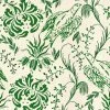Mind The Gap Rose & Thorn Folk Embroidery Fern Green Wallpaper