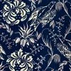 Mind The Gap Folk Embroidery Indigo Wallpaper Rose & Thorn 2 Mind The Gap Folk Embroidery Indigo Wallpaper Rose & Thorn