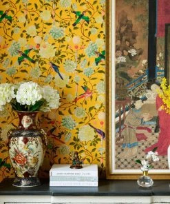 The Design Yard The Garden Of Immortality Mustard Yellow Wallpaper 8 The Design Yard The Garden Of Immortality Mustard Yellow Wallpaper