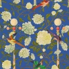 The Design Yard Rose & Thorn The Garden Of Immortality Lapis Blue Wallpaper