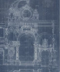 Mind The Gap Garnier Blue Wallpaper