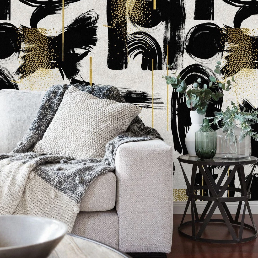 Mind The Gap Gestural Abstraction Anthracite Wallpaper 6 Mind The Gap Gestural Abstraction Anthracite Wallpaper