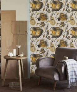 Mind The Gap Goldfish Anthracite Wallpaper Blue Skies Ahead