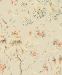 Mind The Gap Folk Couture Grandma's Tapestry Blue Wash Wallpaper