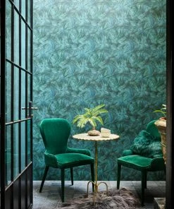 BN Homeware Greenery Print Wallpaper
