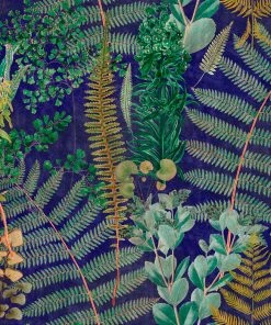 Mind The Gap Wallpaper & Paint Green Sanctuary Anthracite Wallpaper