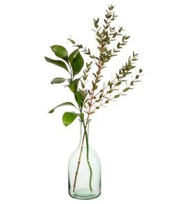 Sass & Belle Tanvi Recycled Glass Bottle Vase Green