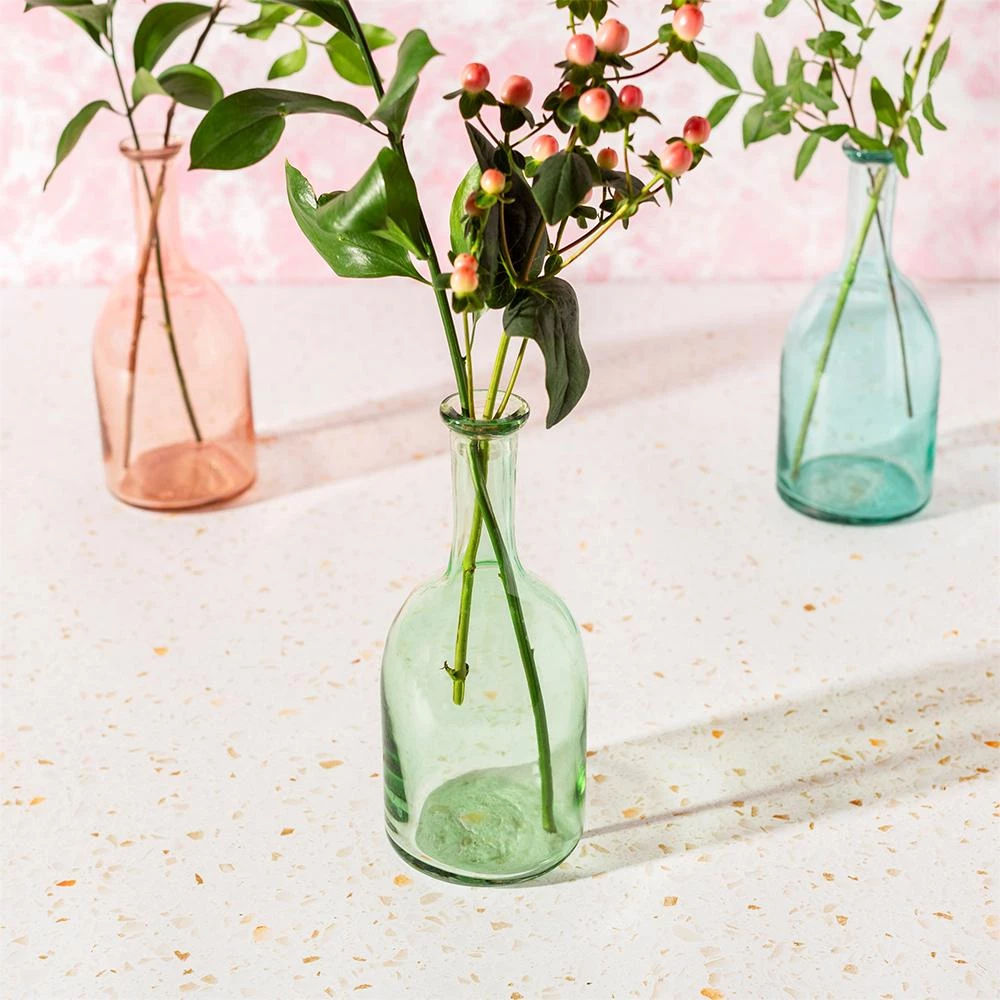 Sass & Belle Bohemian Dream Tanvi Recycled Glass Bottle Vase Pink 6 Sass & Belle Bohemian Dream Tanvi Recycled Glass Bottle Vase Pink