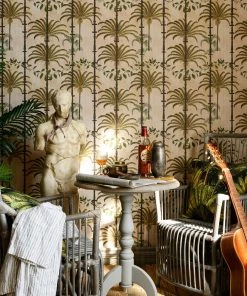 Mind The Gap Havana Tropicana Havana Regatta Blue Wallpaper