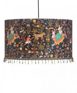 Mind The Gap Lamps Drum Pendants - Hindustan Anthracite Folk Couture