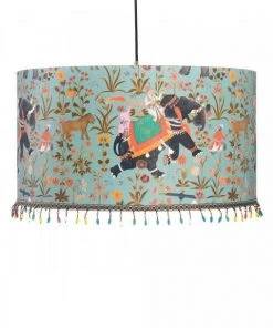 Mind The Gap Lamps Drum Pendants - Hindustan Aquamarine Folk Couture