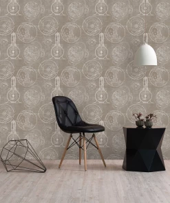 Mind The Gap Horlogerie Anthracite Wallpaper