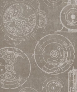 Mind The Gap Horlogerie Anthracite Wallpaper