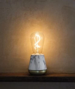 Humble One Wireless Table Light White Marble Blue Skies Ahead