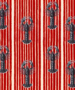 Mind The Gap Blue Skies Ahead Mediterranean Lobsters, Red Wallpaper