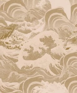 Mind The Gap Sea Waves, Neutral Wallpaper