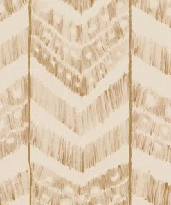 Mind The Gap Blue Skies Ahead Turkish Ikat, Tangerine Wallpaper