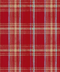 Mind The Gap Seaport Plaid, Navy Blue Wallpaper