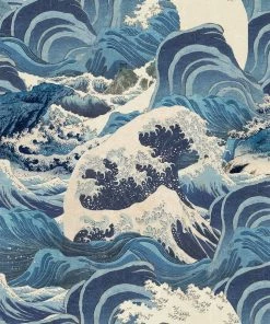 Mind The Gap Sea Waves, Neutral Wallpaper