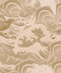 Mind The Gap Sea Waves, Light Blue Wallpaper