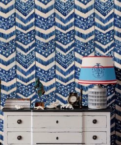 Mind The Gap Turkish Ikat, Taupe Wallpaper Blue Skies Ahead