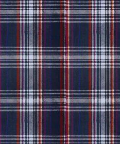 Mind The Gap Seaport Plaid, Navy Blue Wallpaper