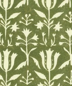 Mind The Gap Folk Couture Tulipan Indigo Wallpaper