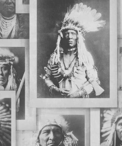 Mind The Gap Indian Chiefs Black And White Wallpaper