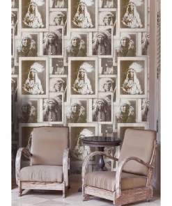 Mind The Gap Indian Chiefs Sepia Wallpaper