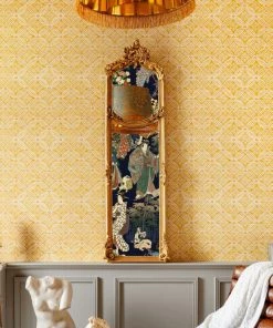 Mind The Gap Kalamkari, Jade Wallpaper Indigena