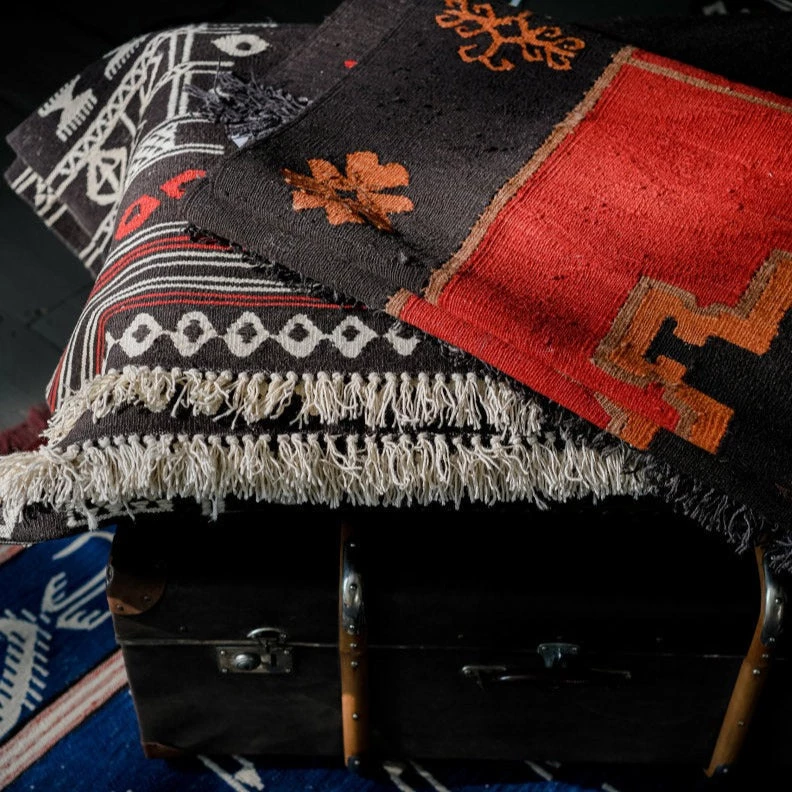 Mind The Gap Yarasa - Cocoa Wool Kilim Large 7 Mind The Gap Yarasa - Cocoa Wool Kilim Large