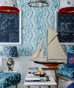 Mind The Gap Blue Skies Ahead Koralion Mineral Green Wallpaper