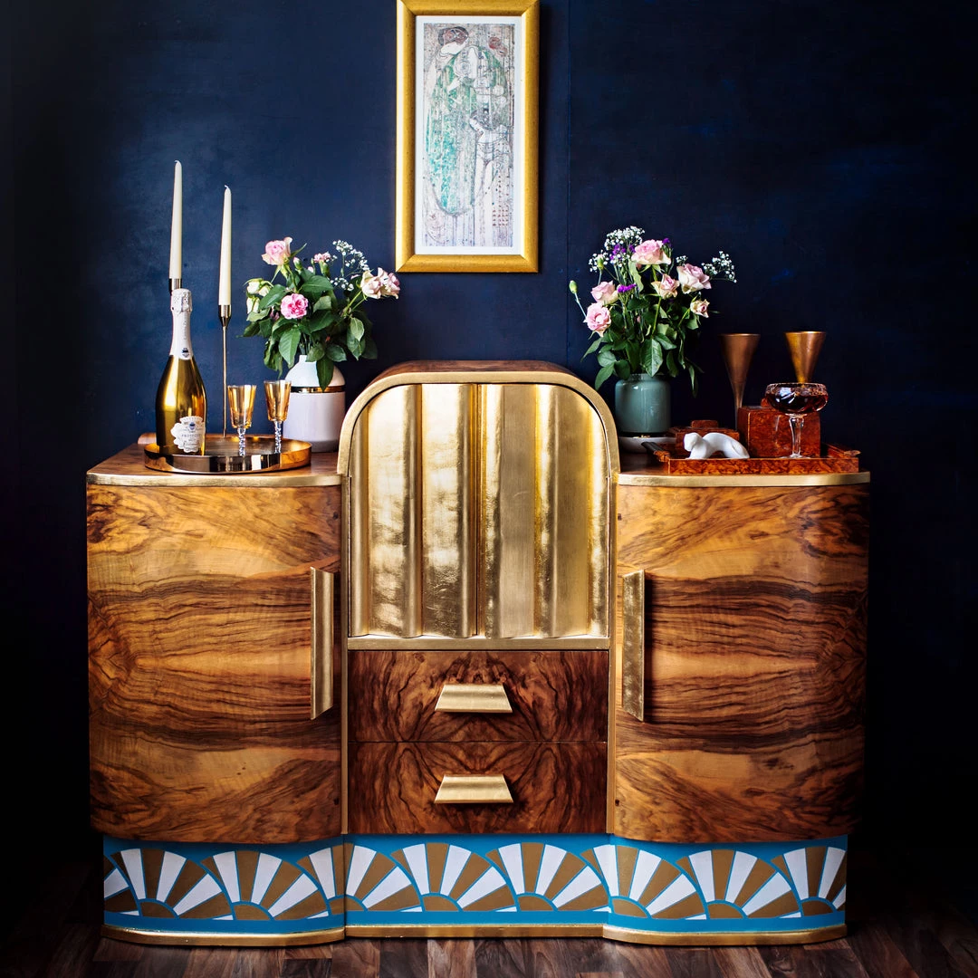 Lady Griddilebone New Fanfare Restored Art Deco Drinks Cabinet 3 Lady Griddilebone New Fanfare Restored Art Deco Drinks Cabinet