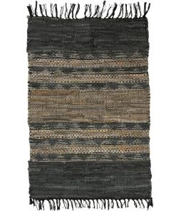 BAHNE Rugs - Leather Woven Runner Bohemian Dream