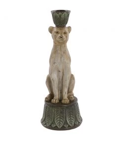 London Ornaments Leopard Candle Holder