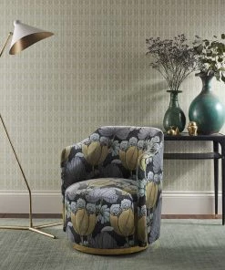 Liberty Fabrics Regency Tulip Wallpaper In Pewter New