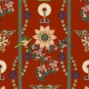 The Design Yard Rose & Thorn Lin Yuan Chinese Red Wallpaper