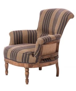 Mind The Gap Louis Deconstructed Chair - NEWPORT STRIPES Heavy Linen