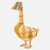 Ibride Junon - Brushed Gold Illuminated Goose Bedside Table & Lamp 2 Ibride Junon - Brushed Gold Illuminated Goose Bedside Table & Lamp