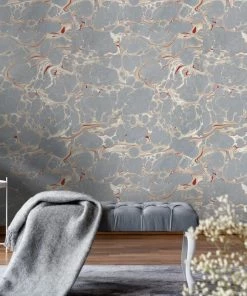 Mind The Gap Marbled Wallpaper